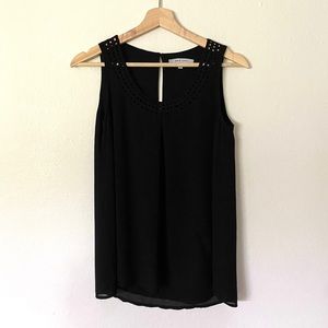 Naked Zebra Black Blouse With Neck Detail